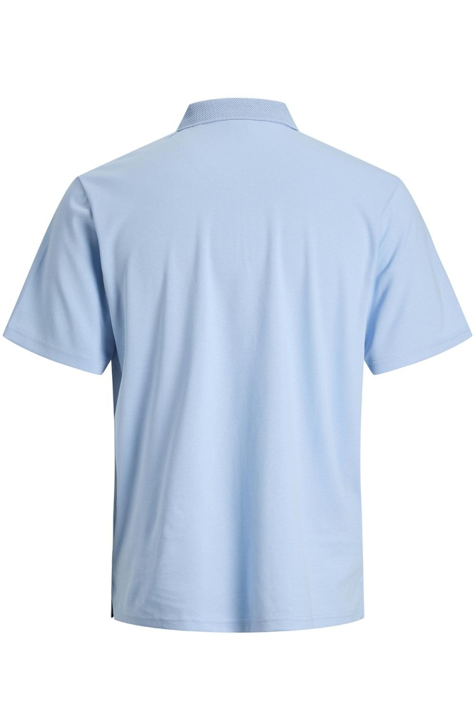 JPRRODNEY SS ZIP POLO STYD SS25 12286330 Chambray Blue